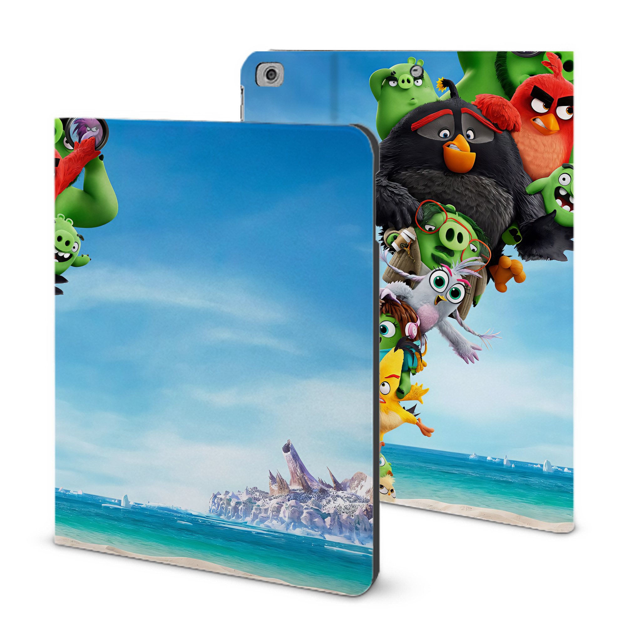 （画像用） Angry Birds アングリーバード IPad ケース ブック型 PUレザー TPU 耐衝撃 軽量 薄型 ペン収納なし 全面保護 IPad 各モデル対応